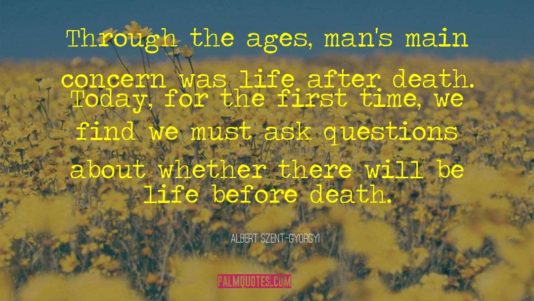 Before Death quotes by Albert Szent-Gyorgyi