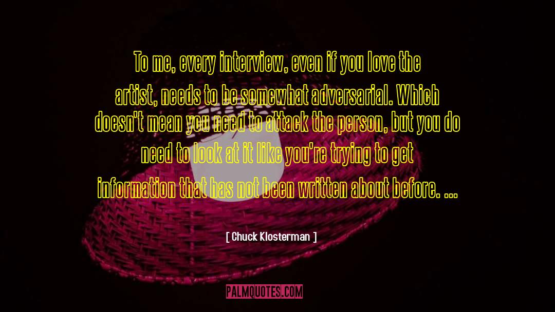Before Love quotes by Chuck Klosterman