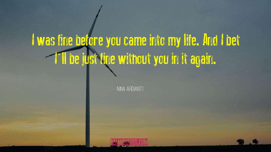 Before You Came Into My Life quotes by Nina Ardianti