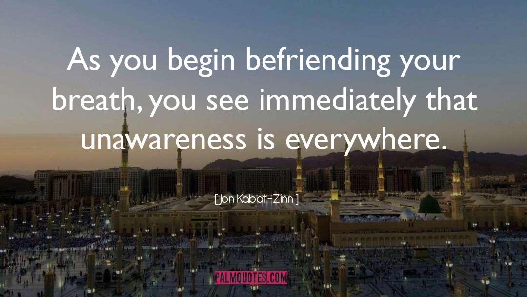 Befriending quotes by Jon Kabat-Zinn