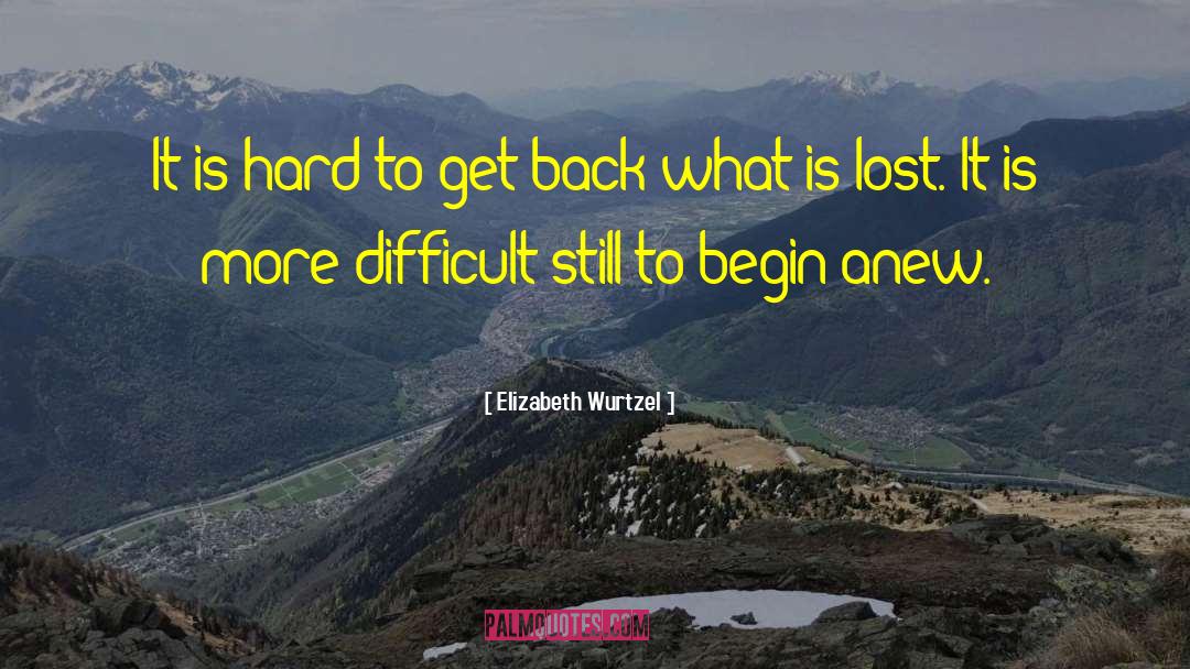 Begin Anew quotes by Elizabeth Wurtzel