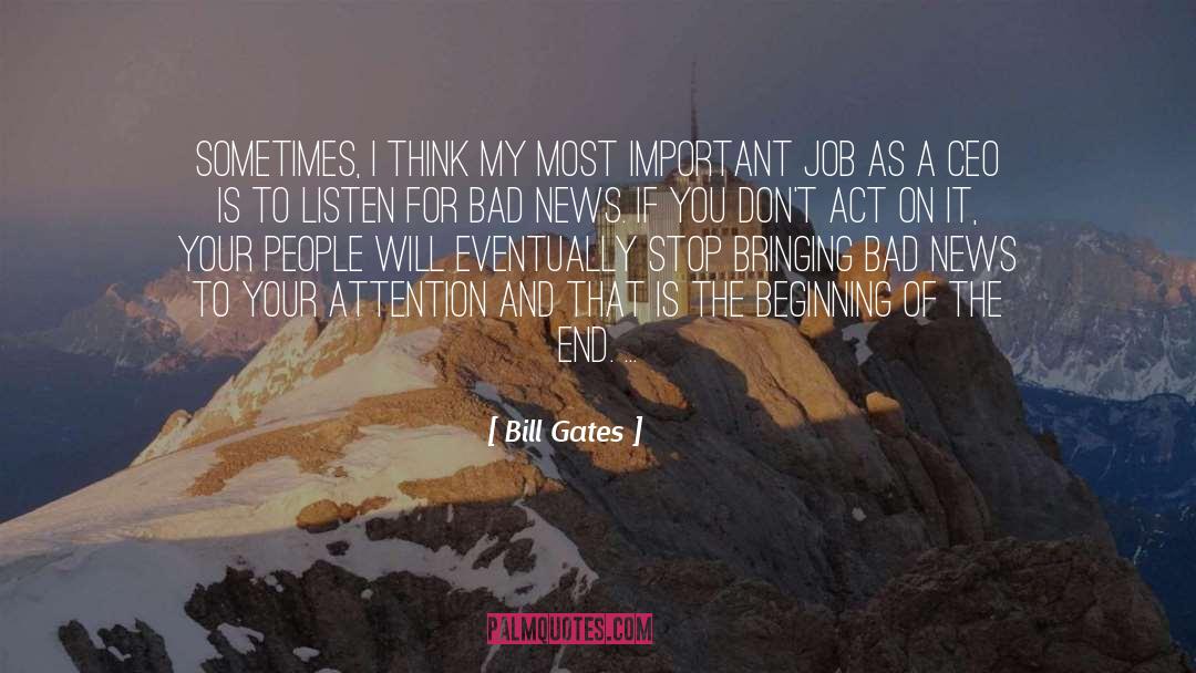 Beginning Of The End quotes by Bill Gates