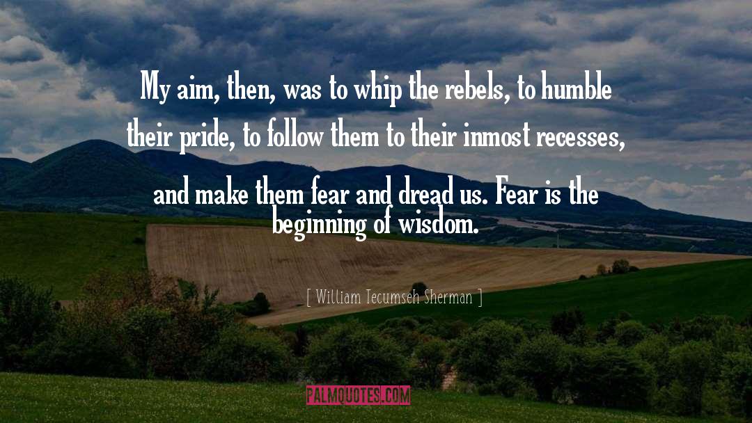Beginning Of Wisdom quotes by William Tecumseh Sherman