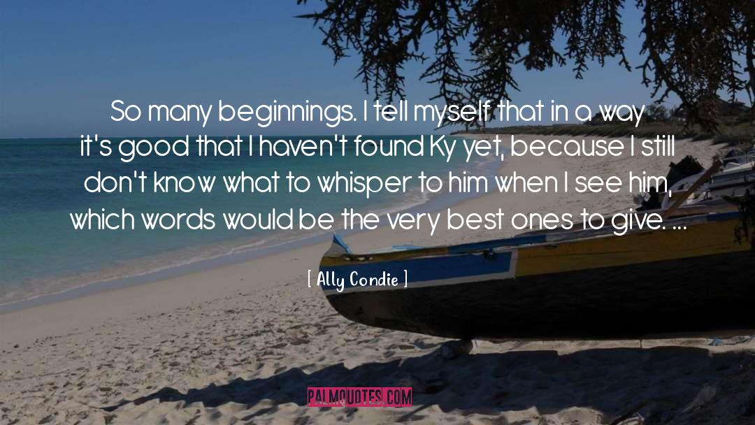 Beginnings quotes by Ally Condie