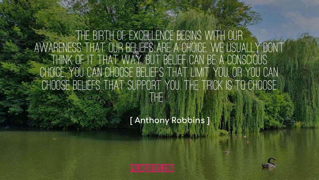 Begins quotes by Anthony Robbins