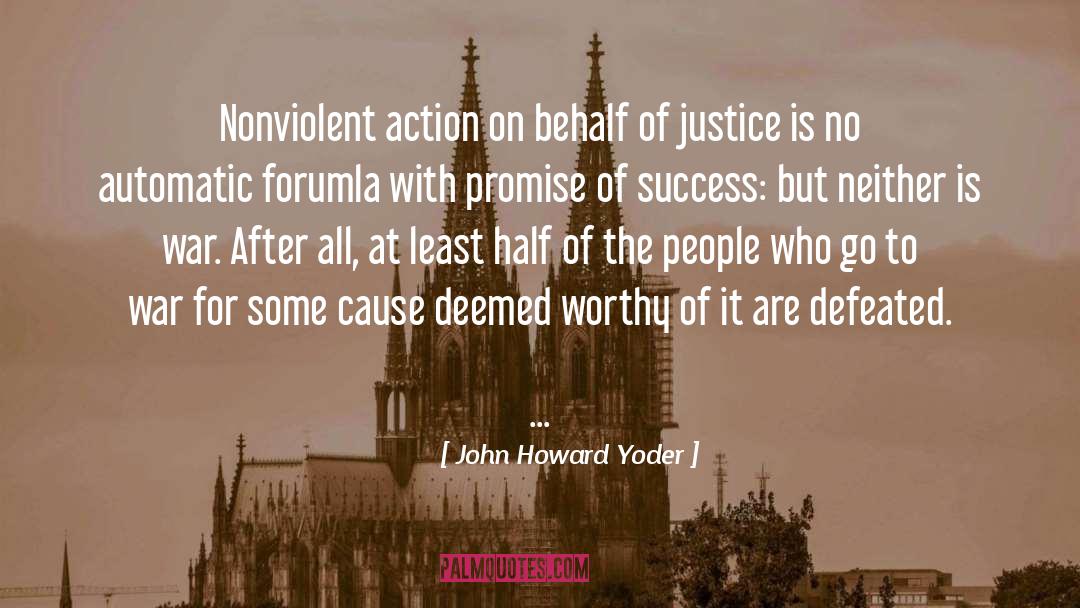 Behalf quotes by John Howard Yoder