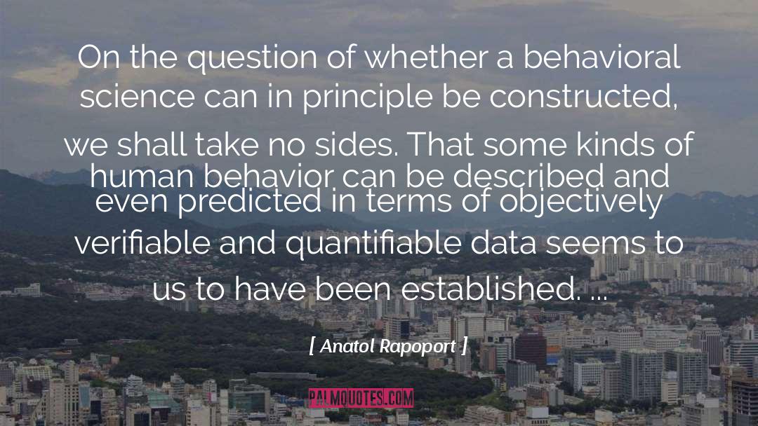 Behavioral quotes by Anatol Rapoport