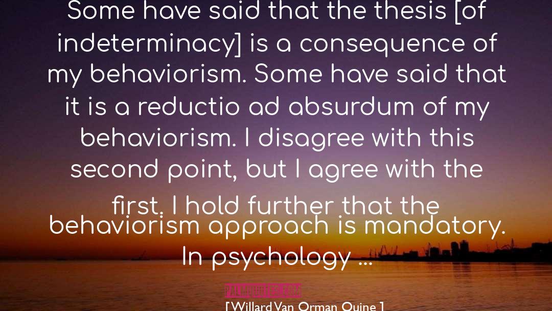 Behaviorism quotes by Willard Van Orman Quine