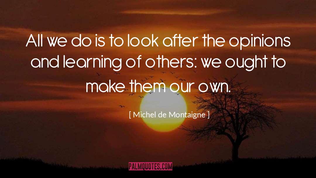 Behaviourist Learning quotes by Michel De Montaigne