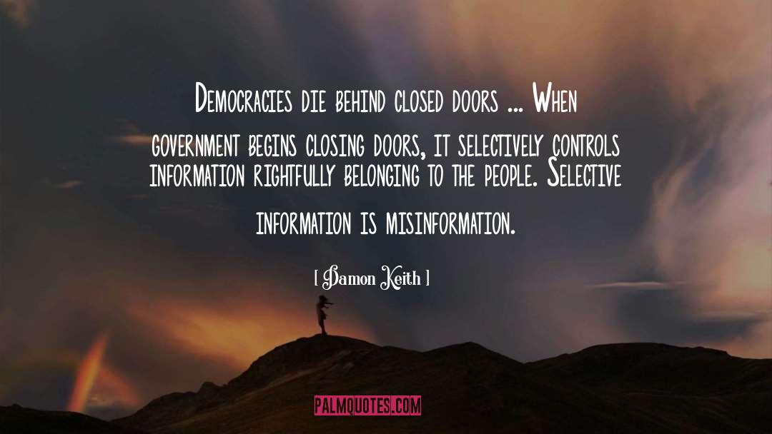 Behind Closed Doors quotes by Damon Keith