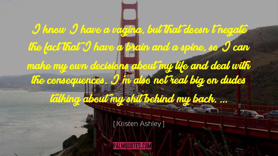 Behind My Back quotes by Kristen Ashley
