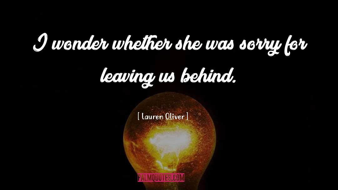 Behind quotes by Lauren Oliver