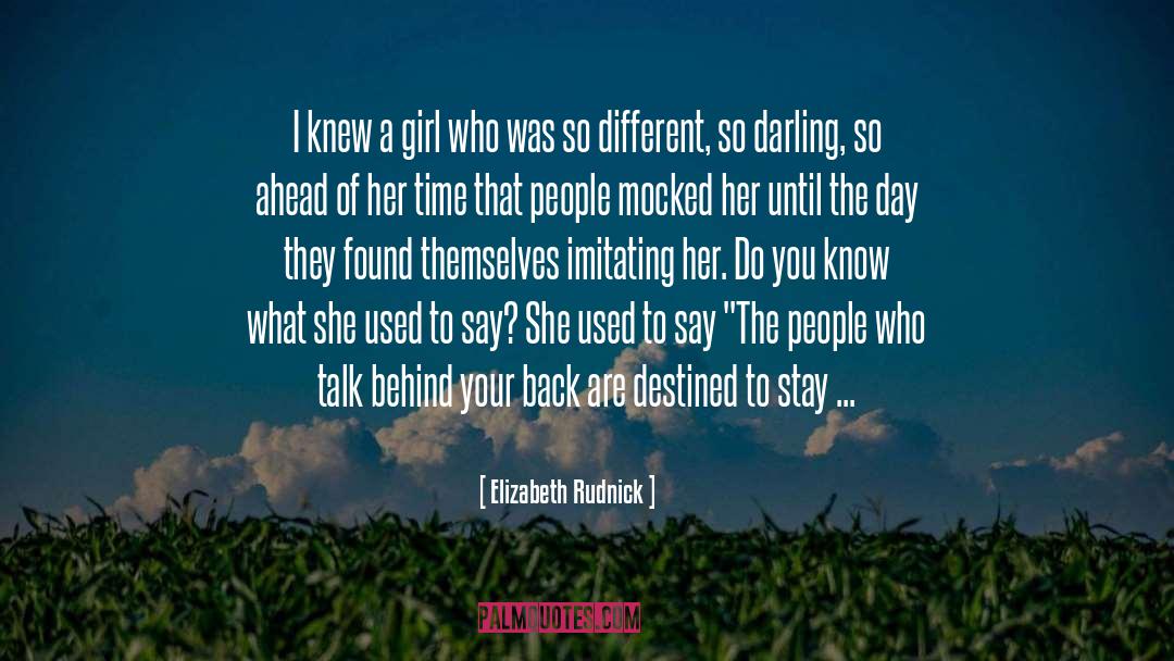 Behind Your Back quotes by Elizabeth Rudnick