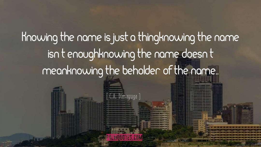 Beholder quotes by C.A. Dimayuga