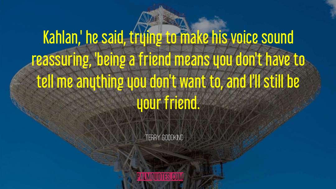 Being A Friend quotes by Terry Goodkind