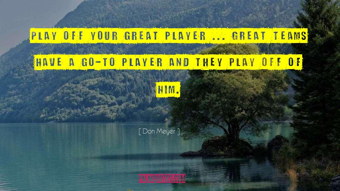 Being A Girl Player quotes by Don Meyer