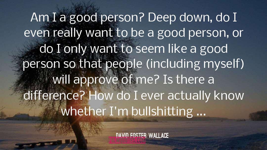 Being A Good Person quotes by David Foster Wallace