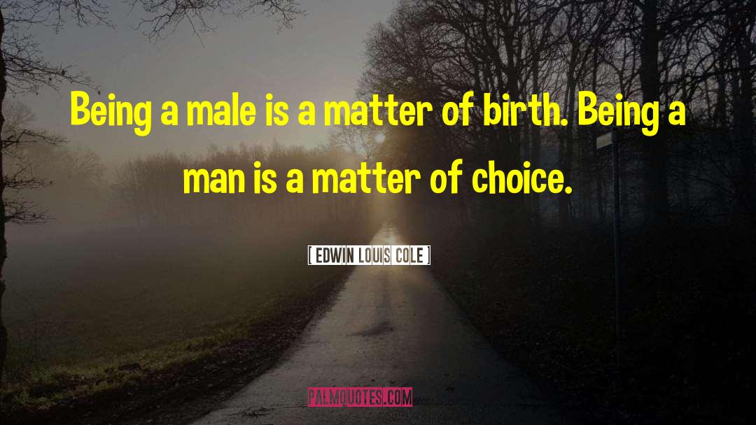 Being A Man quotes by Edwin Louis Cole