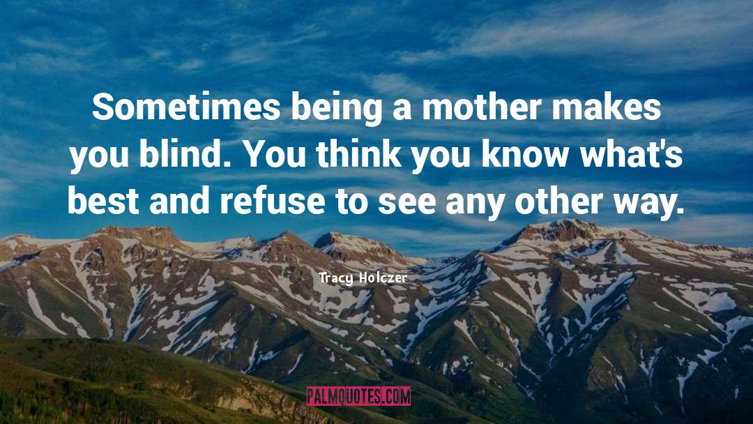 Being A Mother quotes by Tracy Holczer