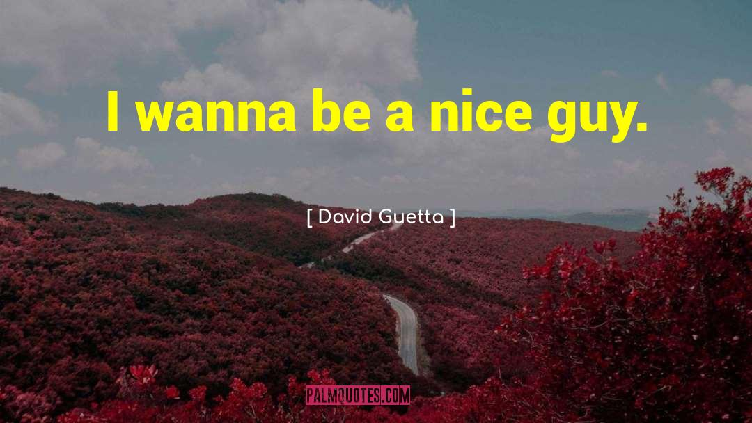 Being A Nice Guy quotes by David Guetta