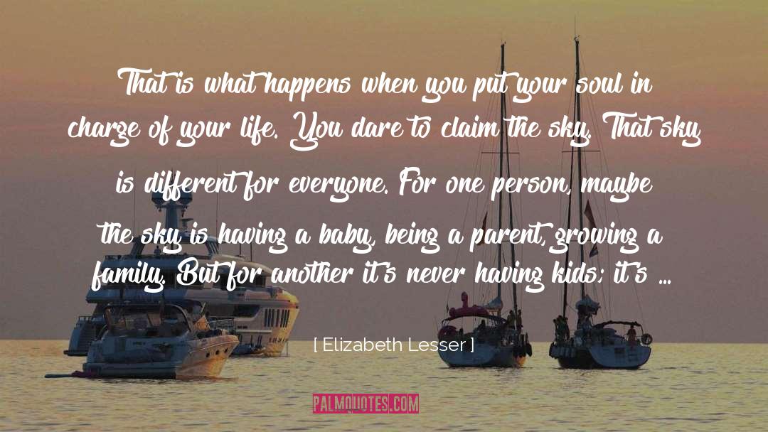 Being A Parent quotes by Elizabeth Lesser