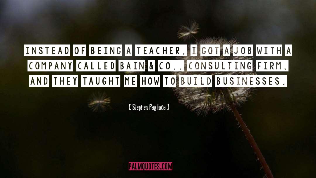 Being A Teacher quotes by Stephen Pagliuca