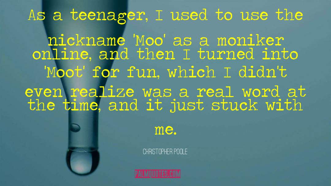 Being A Teenager And Having Fun quotes by Christopher Poole