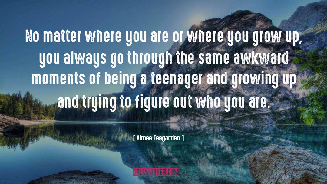 Being A Teenager quotes by Aimee Teegarden
