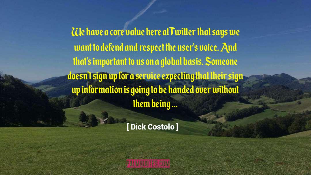 Being A Voice For Animals quotes by Dick Costolo