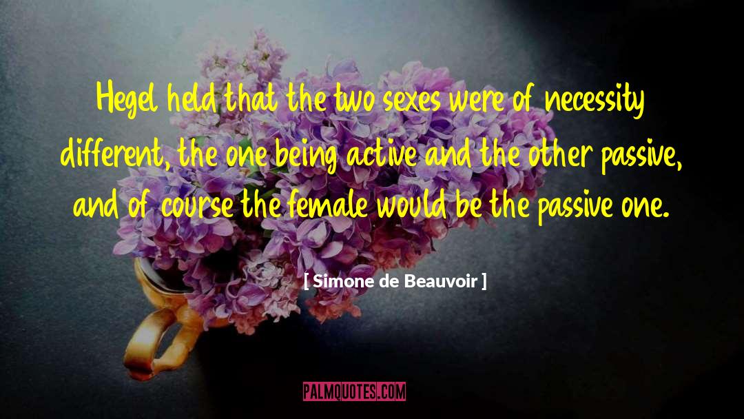 Being Active quotes by Simone De Beauvoir