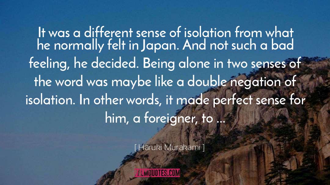 Being Alone quotes by Haruki Murakami