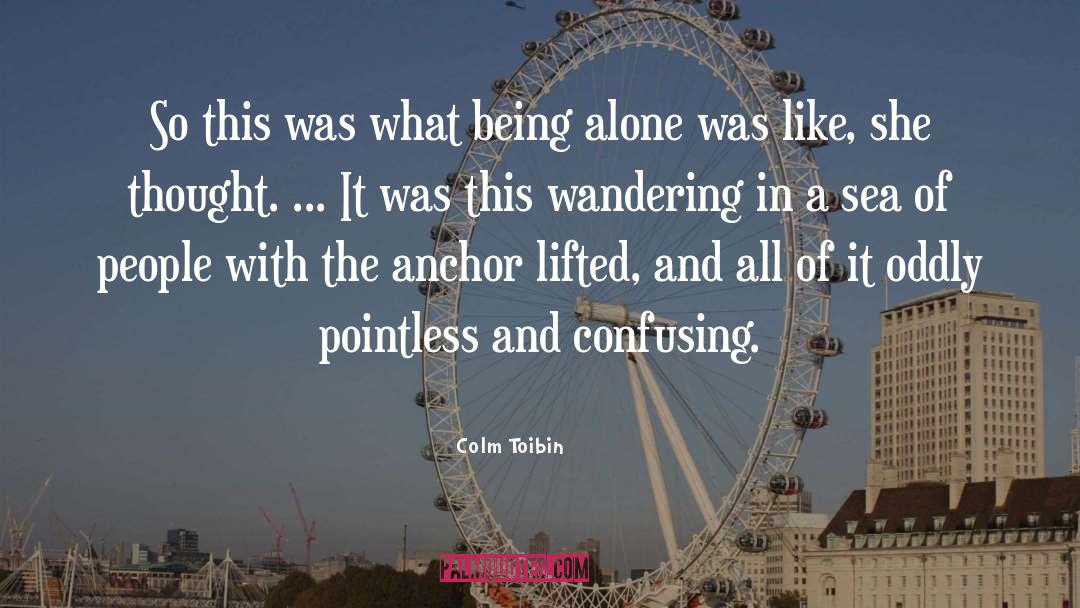 Being Alone quotes by Colm Toibin