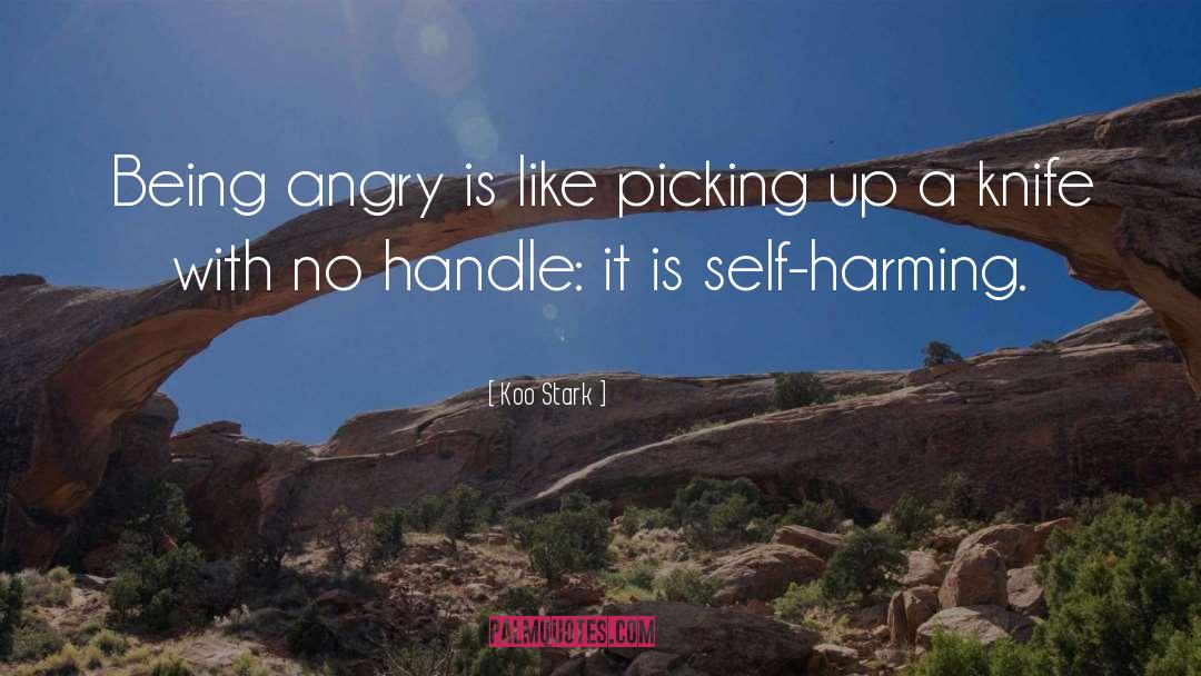 Being Angry quotes by Koo Stark