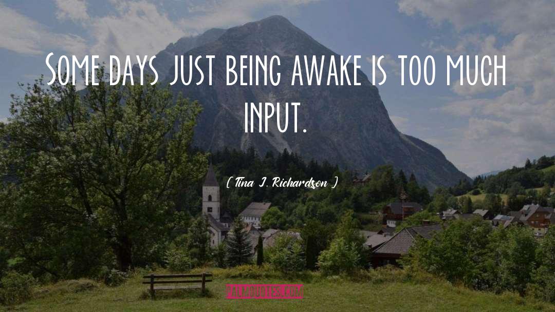 Being Awake quotes by Tina J. Richardson