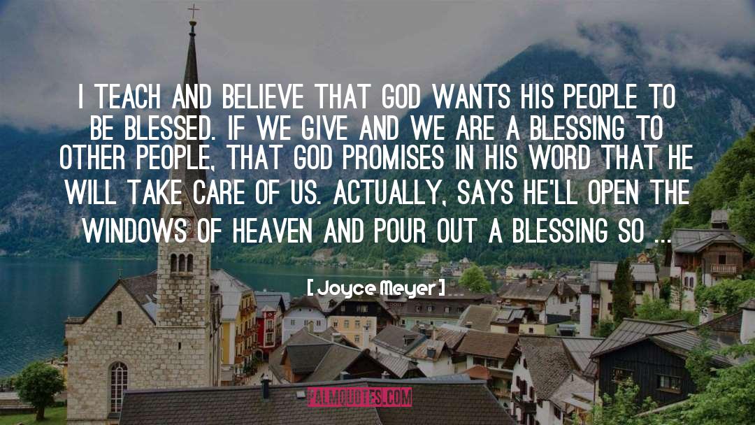 Being Blessed quotes by Joyce Meyer