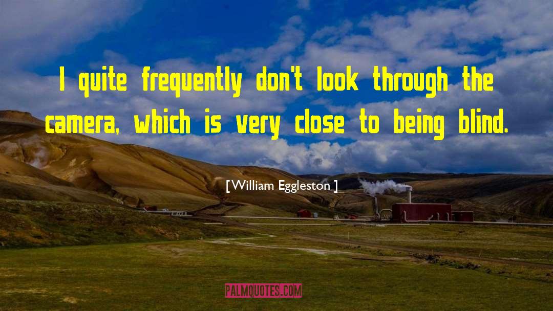 Being Blind quotes by William Eggleston