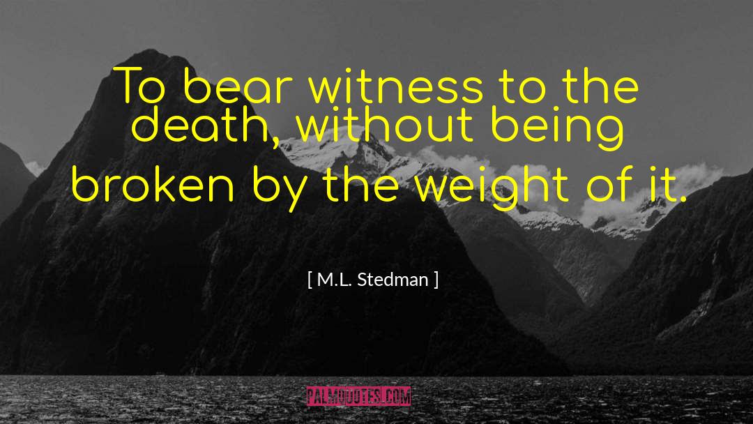 Being Broken quotes by M.L. Stedman