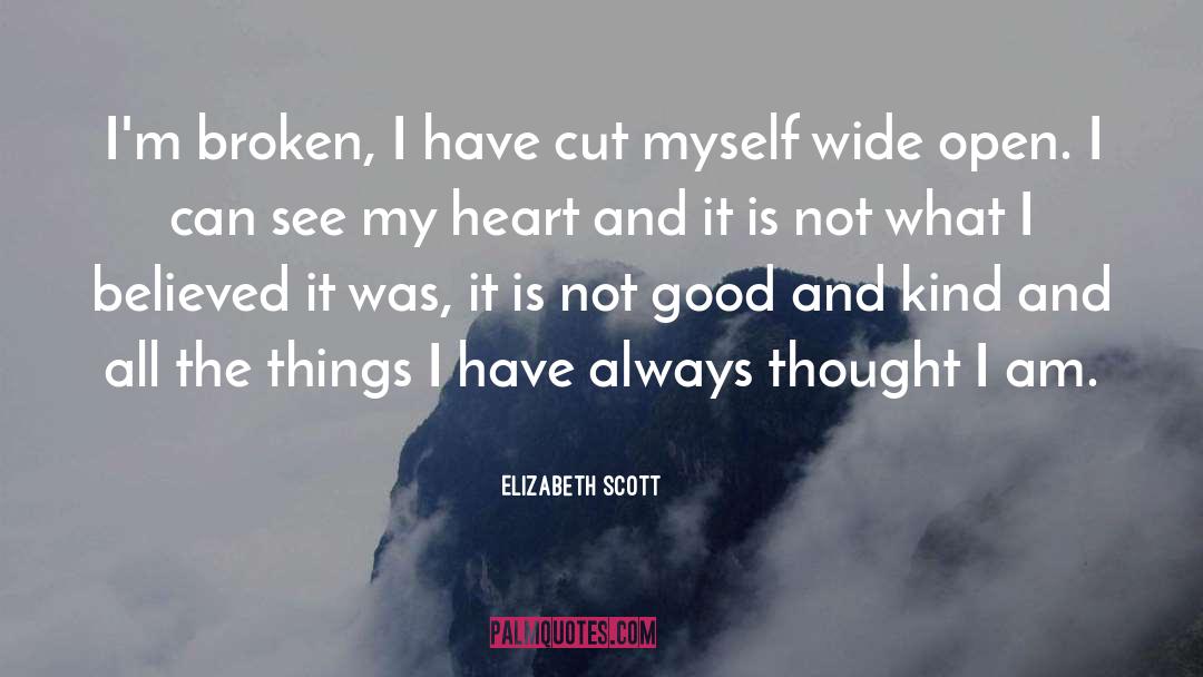 Being Broken Wide Open quotes by Elizabeth Scott