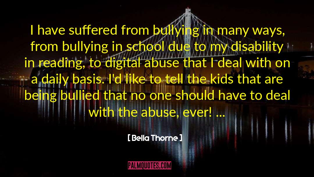 Being Bullied Yahoo quotes by Bella Thorne