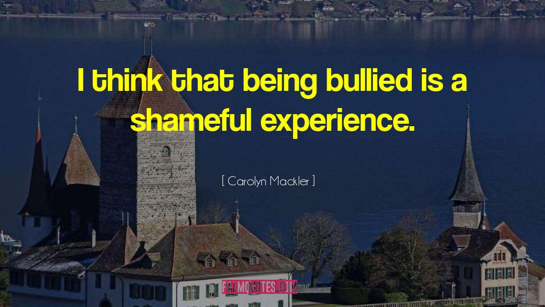 Being Bullied Yahoo quotes by Carolyn Mackler