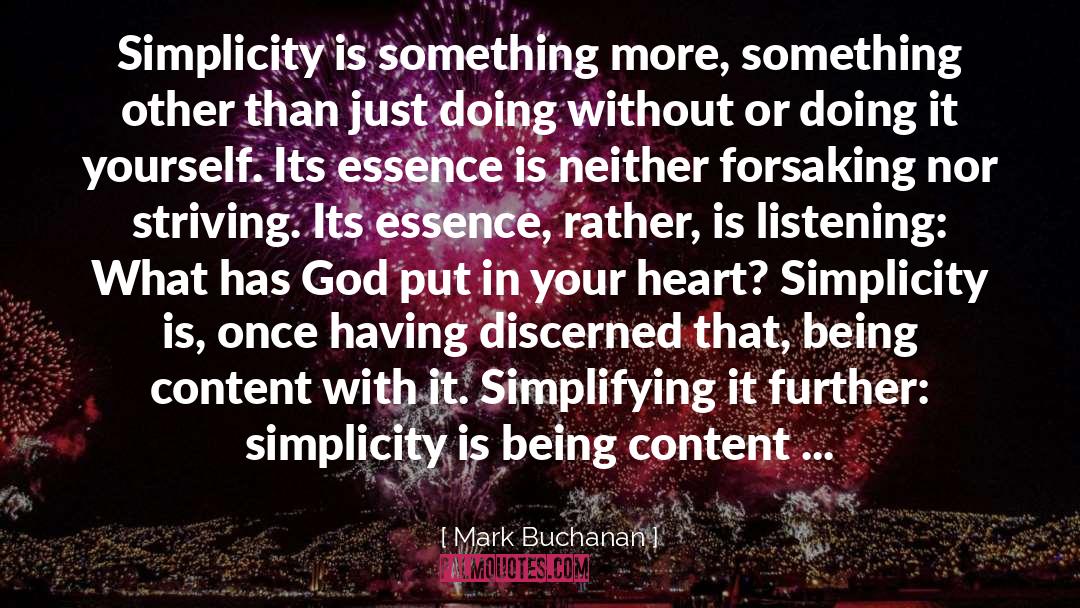 Being Content quotes by Mark Buchanan