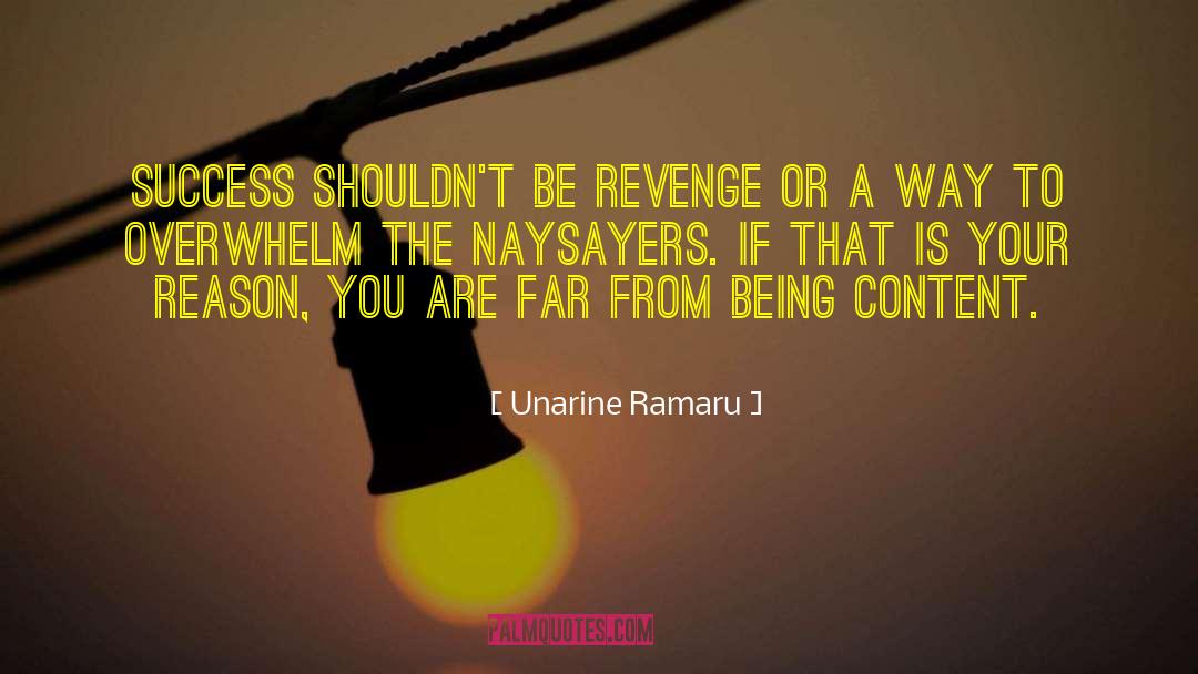 Being Content quotes by Unarine Ramaru