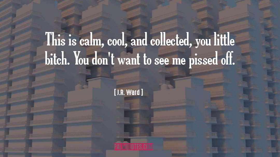 Being Cool Calm And Collected quotes by J.R. Ward