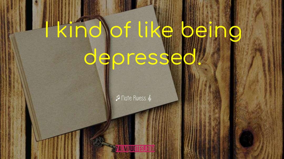 Being Depressed quotes by Nate Ruess