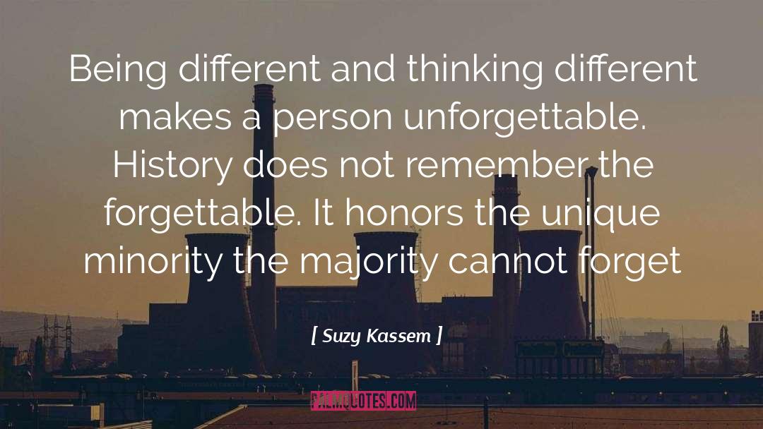 Being Different quotes by Suzy Kassem