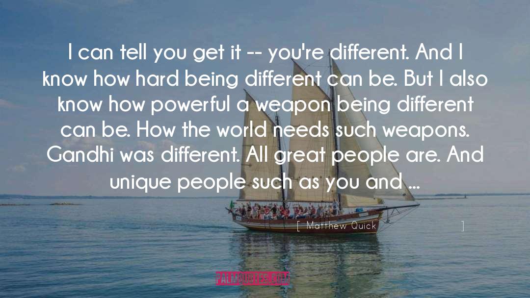 Being Different quotes by Matthew Quick