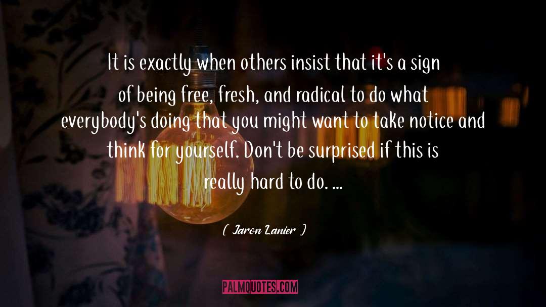Being Free quotes by Jaron Lanier