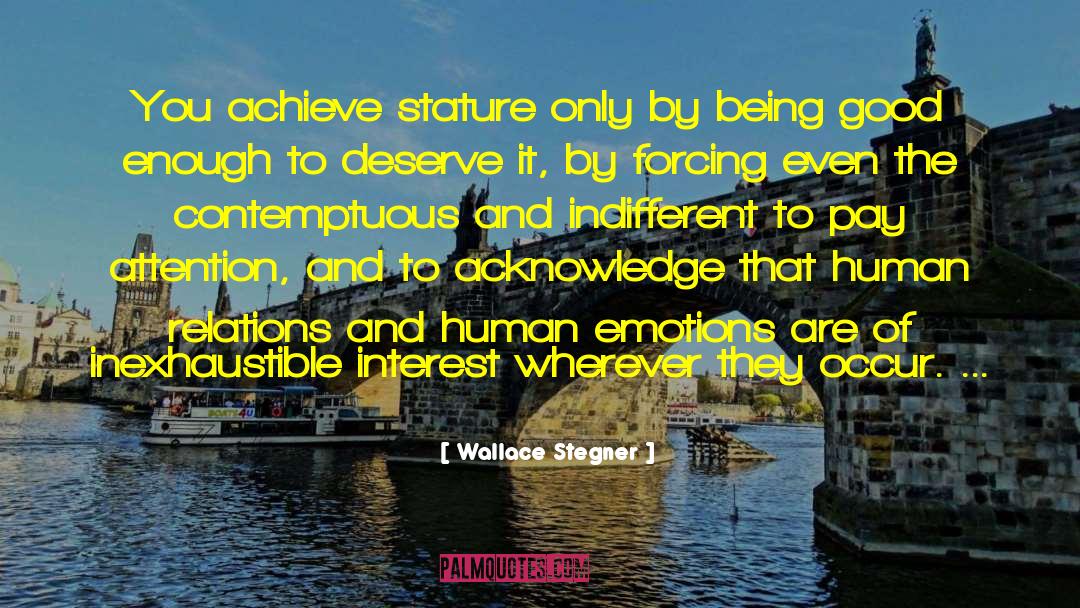 Being Good Enough quotes by Wallace Stegner