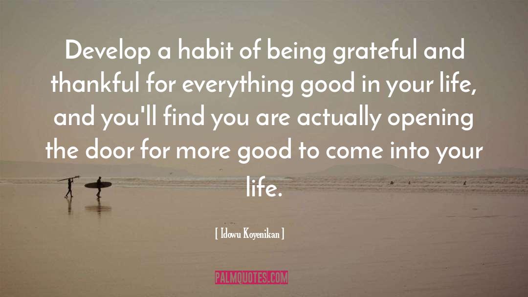 Being Grateful quotes by Idowu Koyenikan