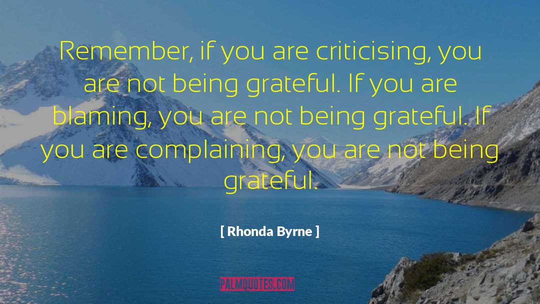 Being Grateful quotes by Rhonda Byrne